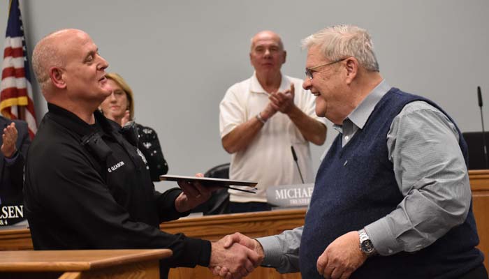 Deputy Gleason is recognized for years of service