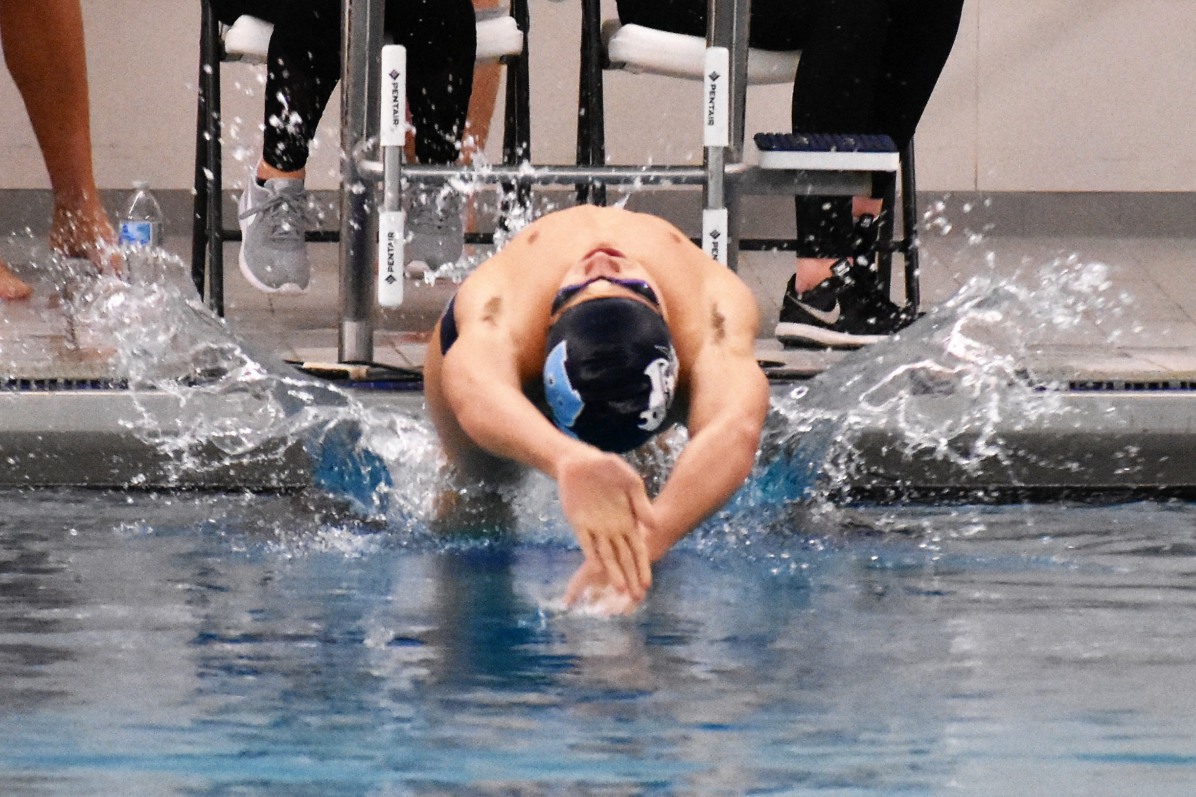 Bay Port boys swim competes at state