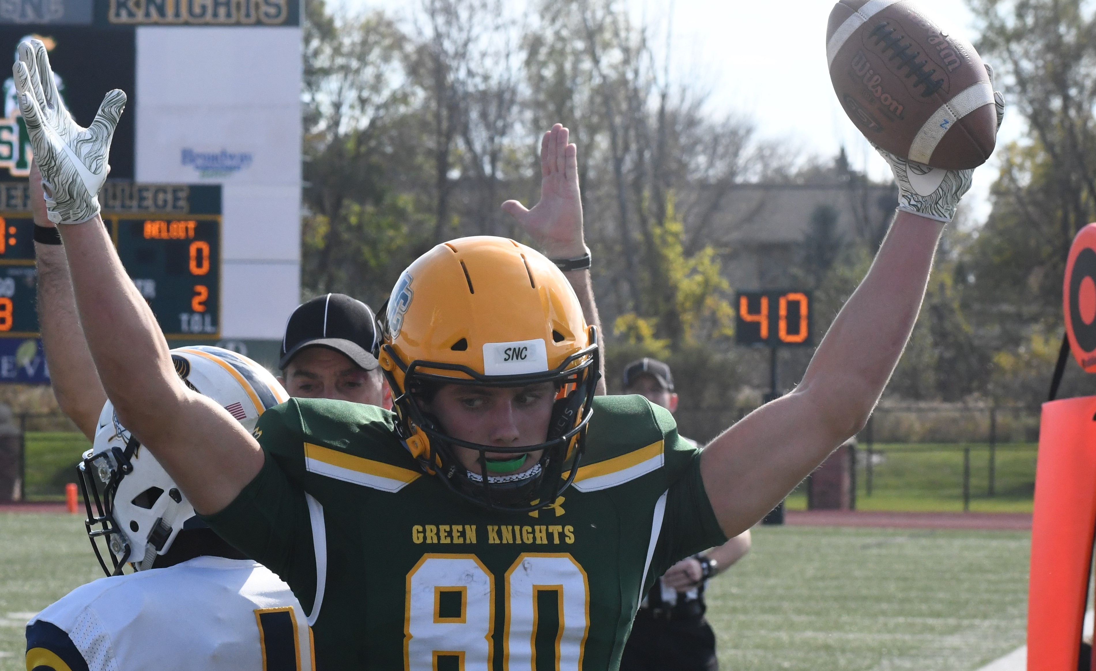 Staehling breaks record; Green Knights rout Buccaneers