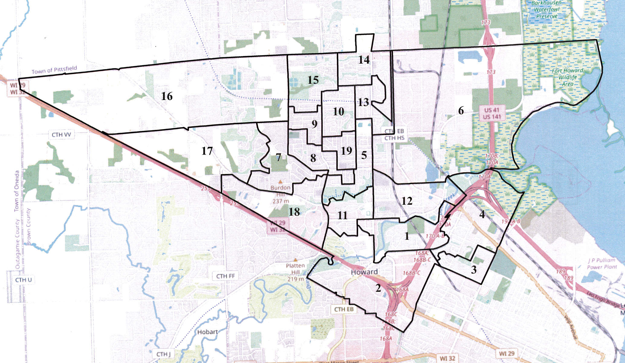 Howard backs redistricting map with 19 wards