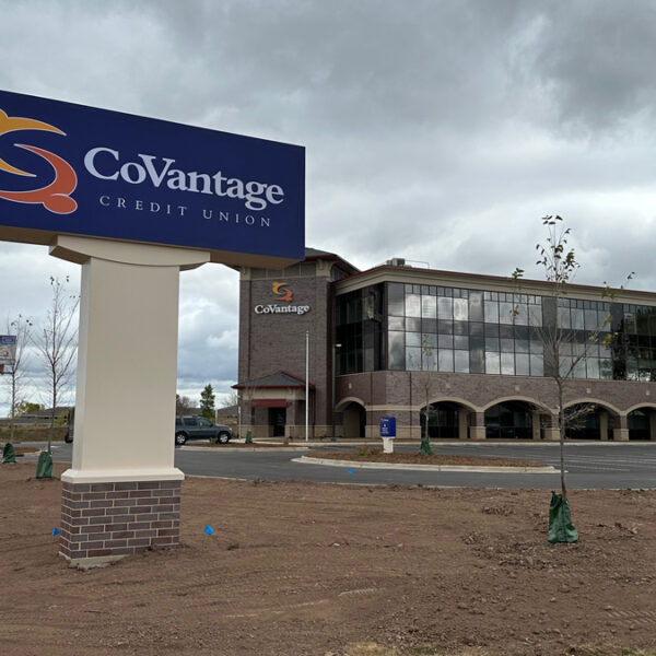 Outside of CoVantage Credit Union building