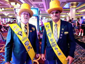 The Lambeau Mayor and his deputy are among the throngs of loud fans who chanted "Go Pack Go" through the Mandalay Bay casino on their way to the Packers/Raiders game Oct. 9 in Las Vegas.