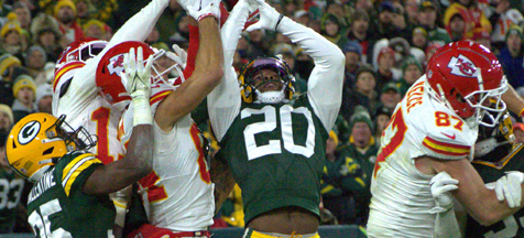 The Green Bay Packers secured a necessary win on Sunday, Dec. 3 against the defending Super Bowl champions, the Kansas City Chiefs. This win brings them to a 6-6 record to remain in contention for the playoffs. The Packers' defense fends off Mahomes' final attempt towards the endzone at the end of the game, resulting in a 27-19 victory. Tori Wittenbrock photos