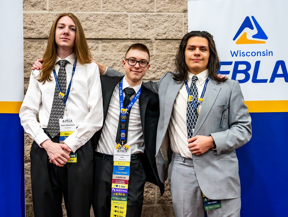 These Green Bay East High School students, Isaac Munchoff, Anthony (Tony) Muskovitz-Karl and Tallon Baird were looking for a return trip to the Future Business Leaders of America Nationals again this year